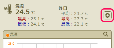 警報設定を開く